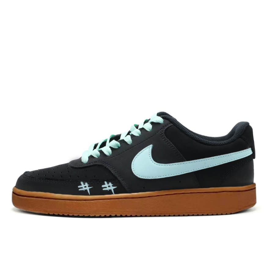 Nike Nike Court Vision 1 Mint Black Brown Cushioning, Wear Resistant Low top Skateboard Shoes Men's