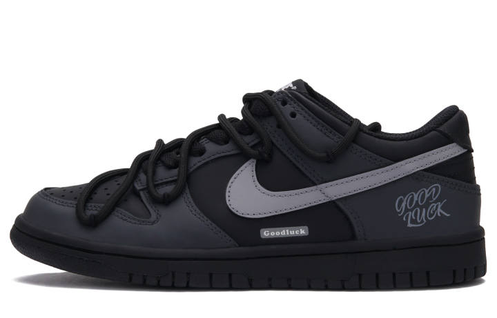 Nike Nike Dunk Slip Resistant Low top Skateboard Shoes Unisex Gray Black