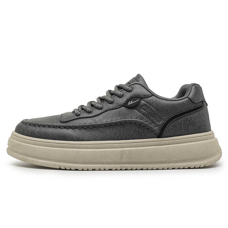 Warrior Coverage Slip Resistant Abrasion Resistant Low top Skateboard Shoes Men's Gray