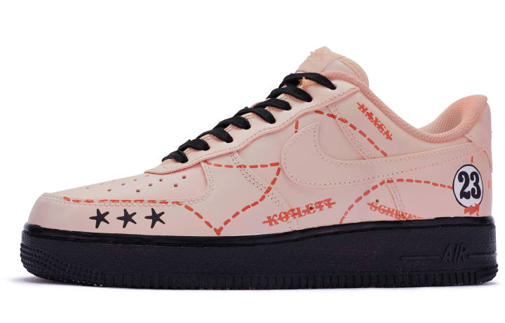 Nike Nike Air Force 1 '07 Low top Skateboard Shoes Men's Pink Black White