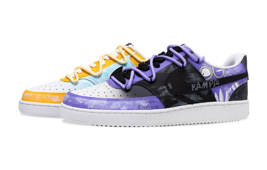 Nike Nike Court Vision 1 Slip Resistant Abrasion Resistant Low top Skateboard Shoes Men's Mismatched