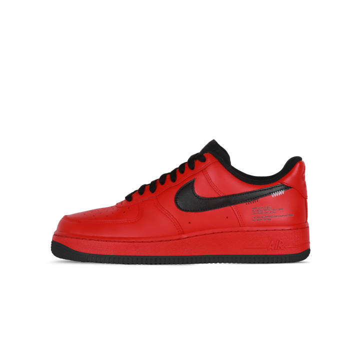 Nike Nike Air Force 1 Red Low top Skateboard Shoes Unisex Black Red