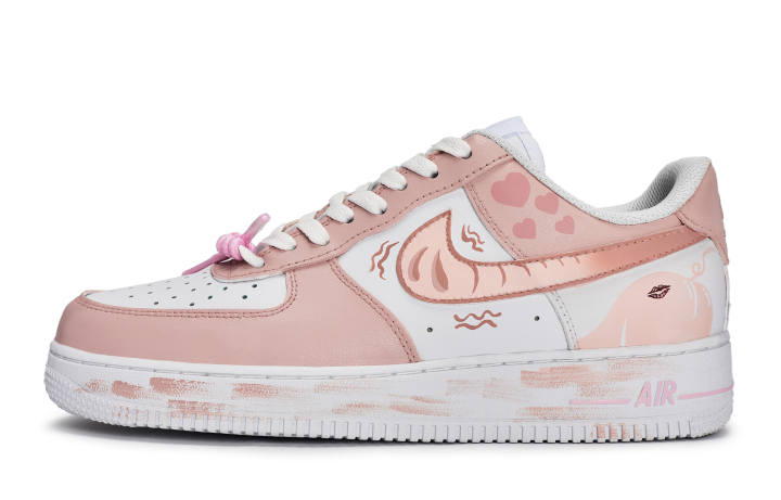 Nike Nike Air Force 1 RTHS Pink Piggy Low top Skateboard Shoes Unisex Pink White