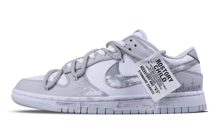 Nike Nike Dunk Low Cushioning Abrasion Resistant Low top Skateboard Shoes Unisex Gray