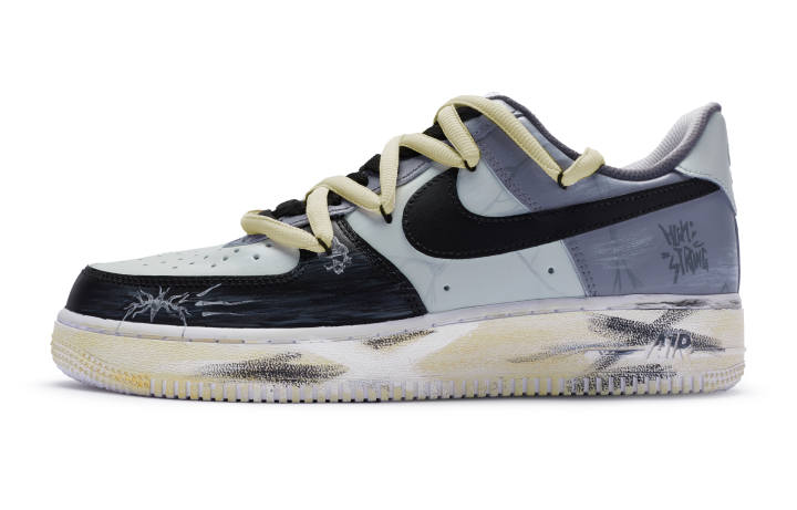 Nike Nike Air Force 1 Low 811 Manufacturing Slip Resistant Slip Resistant Low top Skateboard Shoes GS Black White Purple