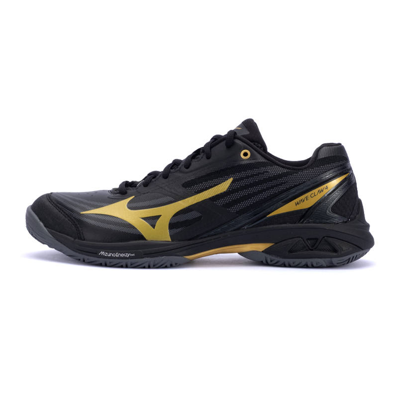 Mizuno Claw Eagle Claw 4 Synthetic Leather Cushioning, Wear Resistant Badminton Shoes Unisex Black Gold