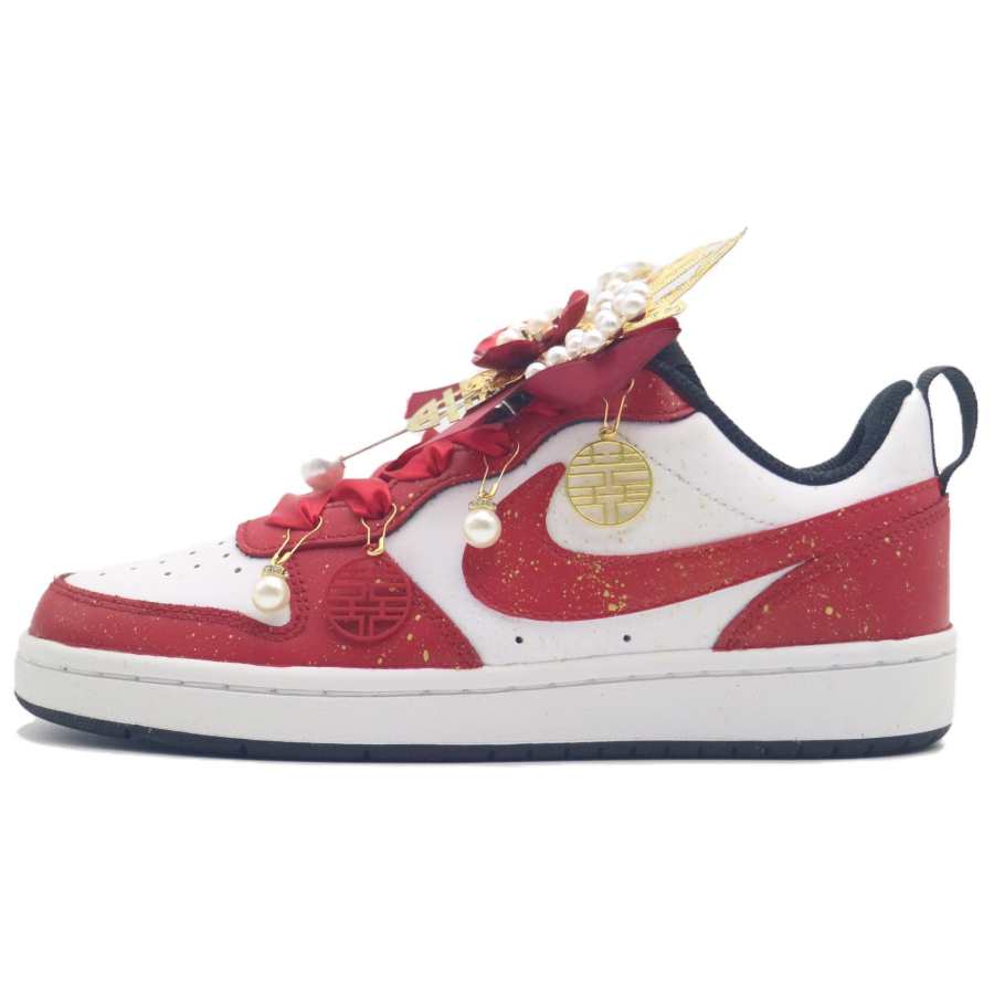 Nike Nike Court Borough A Match Made In Heaven Abrasion Resistant Low top Skateboard Shoes Women's Red