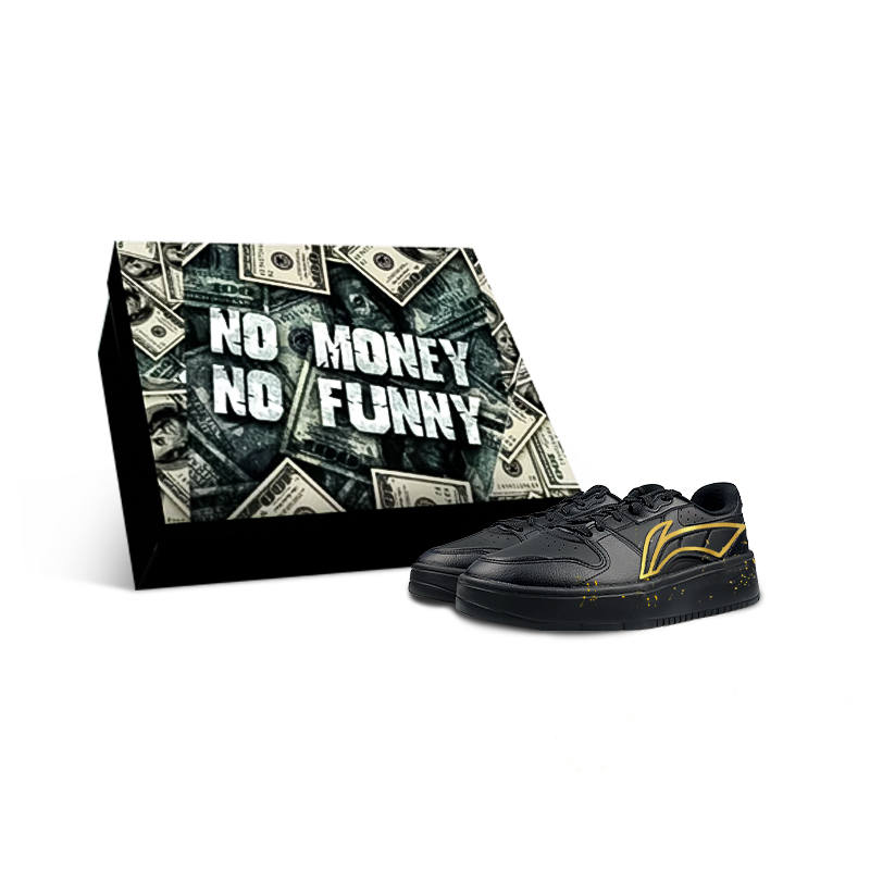 Li-Ning Li Ning Sycee V2 Cushioning Slip Resistant Low top Skateboard Shoes Men's Black Gold