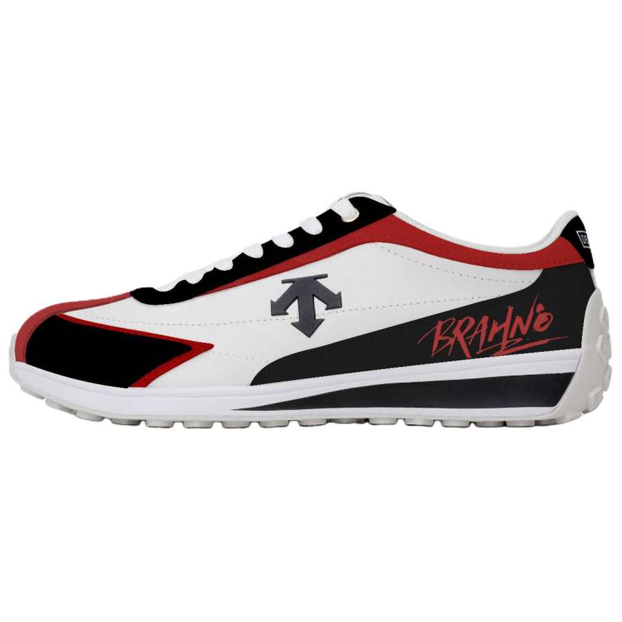 DESCENTE Cron Racer Abrasion Resistant Low top Skateboard Shoes Unisex Black Red