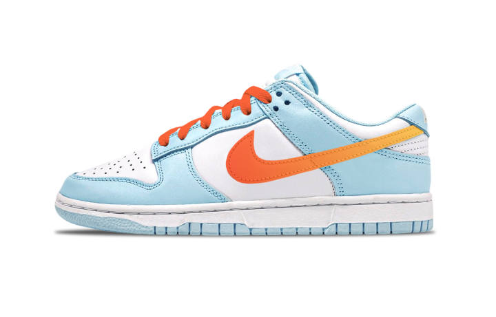 Nike Nike Dunk Sunlight Maris Sal Leather Abrasion Resistant Abrasion Resistant Low top Skateboard Shoes Women's Orange Blue
