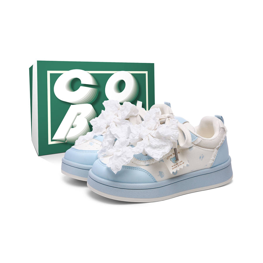 Cobx Cob Slip Resistant And Breathable Low top Skateboard Shoes Women's Light Blue