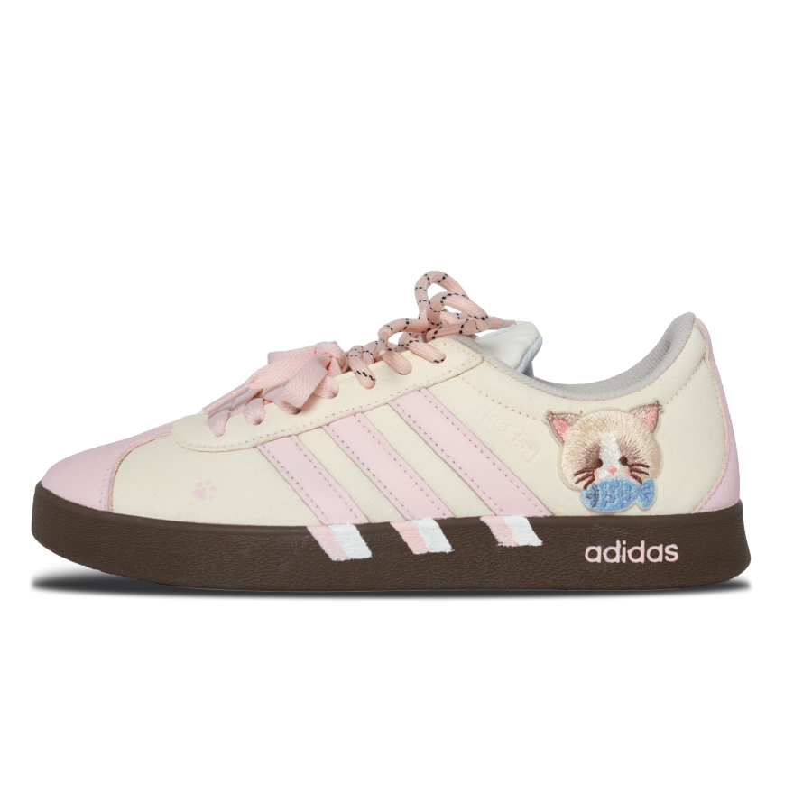 Adidas Adidas VL COURT 2.0 Wear resistant And Lightweight Low top Skateboard Shoes Unisex Custard Powder