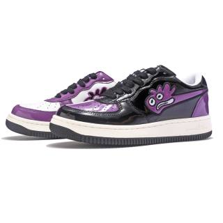 EKM Patent Leather Slip Resistant, Abrasion Resistant, Breathable Low top Skateboard Shoes Unisex