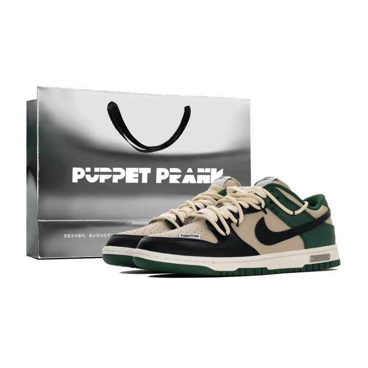 Nike Nike Dunk Slip Resistant Abrasion Resistant Low top Skateboard Shoes Unisex Black Green