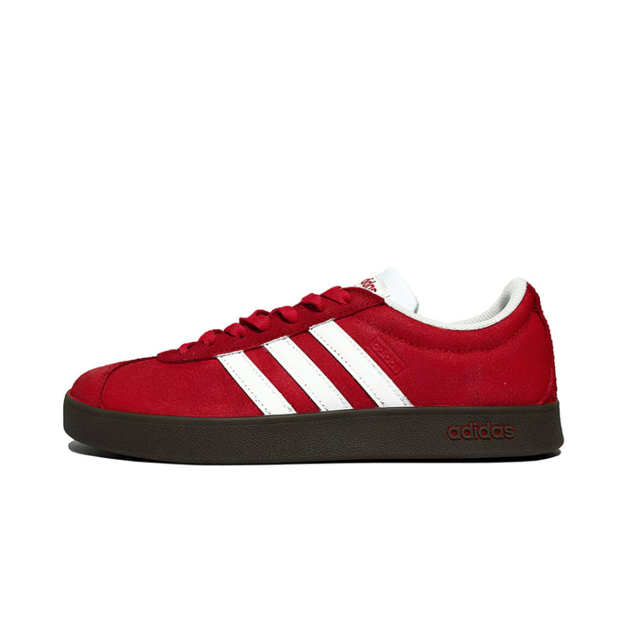 Adidas Adidas Vl Court Classic Slip Resistant Cushioning Abrasion Resistant Low top Skateboard Shoes Unisex Red