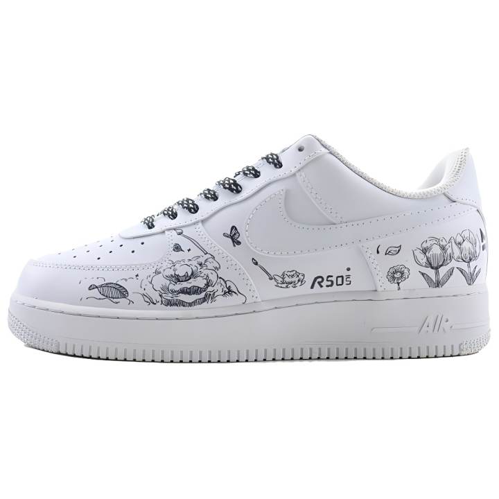 Nike Nike Air Force 1 Coverage Slip Resistant Coverage Slip Resistant Low top Skateboard Shoes Unisex White
