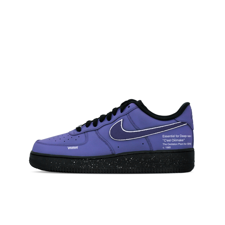 Nike Nike Air Force 1 Abrasion Resistant Height Increasing Low top Skateboard Shoes Unisex Black Currant Purple