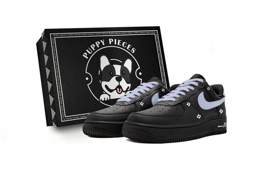 Nike Nike Air Force 1 Berry Heart Sea Salt, Special Shoe Box Slip Resistant Low top Skateboard Shoes Unisex Black Blue