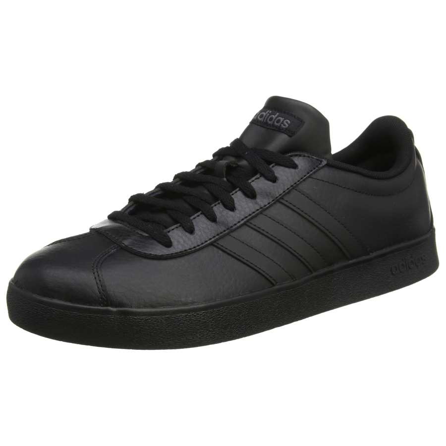 Adidas Adidas Vl Court Slip Resistant Abrasion Resistant Low top Skateboard Shoes Men's Black