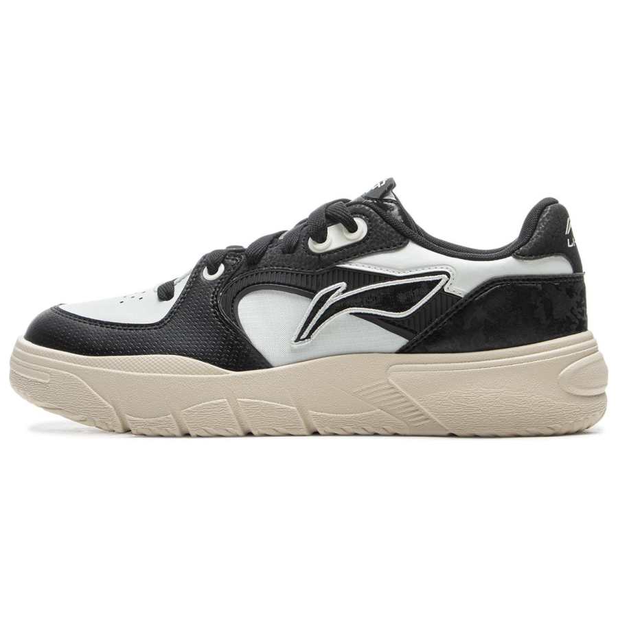Li-Ning Li Ning Slip Resistant And Breathable Low top Skateboard Shoes Men's Black White