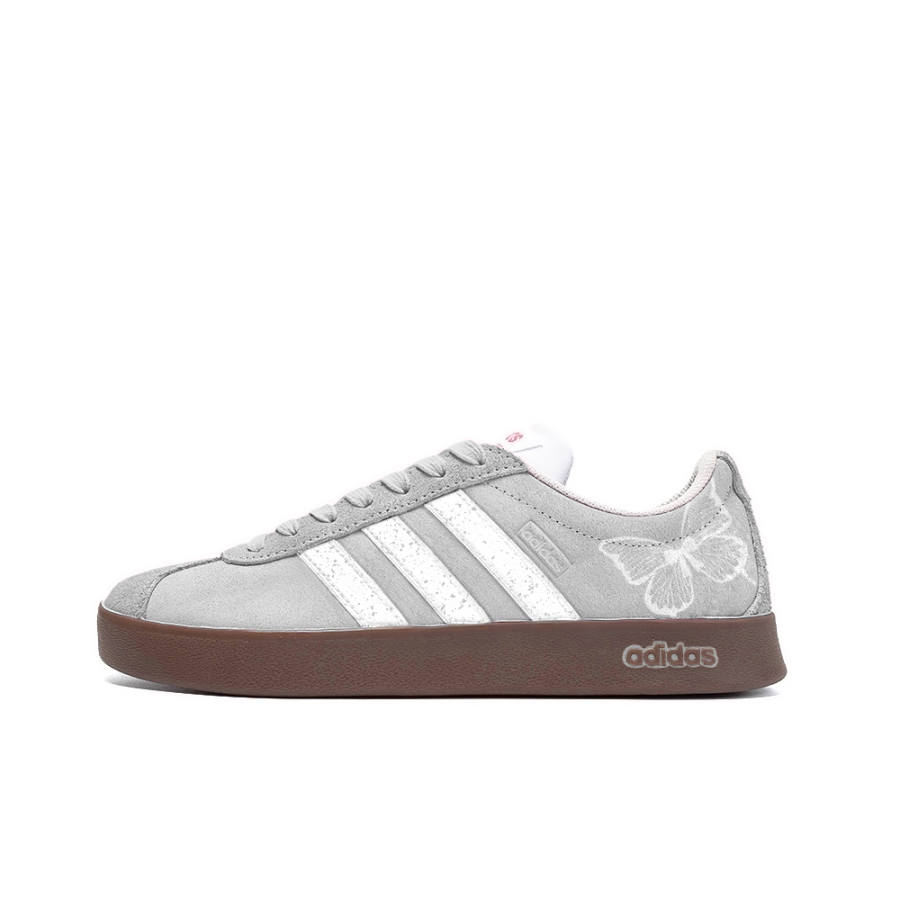 Adidas Neo Slip Resistant Abrasion Resistant Low top Skateboard Shoes Unisex Gray White