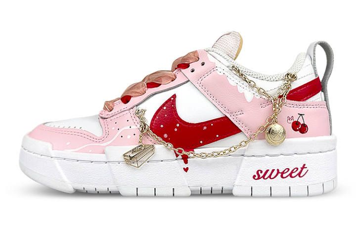 Nike Nike Dunk Disrupt Low top Skateboard Shoes Women's White Pink