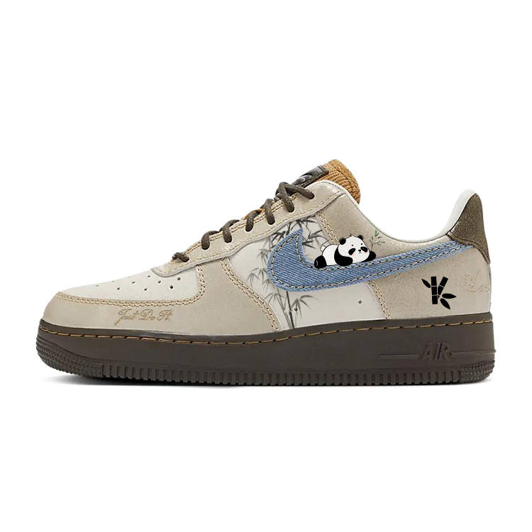 Nike Nike Air Force 1 Slip Resistant, Abrasion Resistant, Lightweight Low top Skateboard Shoes Women's Beige Brown
