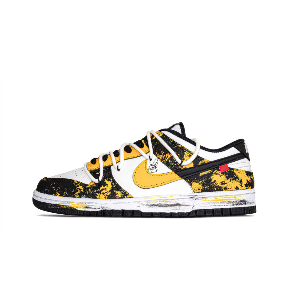 Nike Nike Dunk Sting Bee Abrasion Resistant Low top Skateboard Shoes Unisex Black Yellow