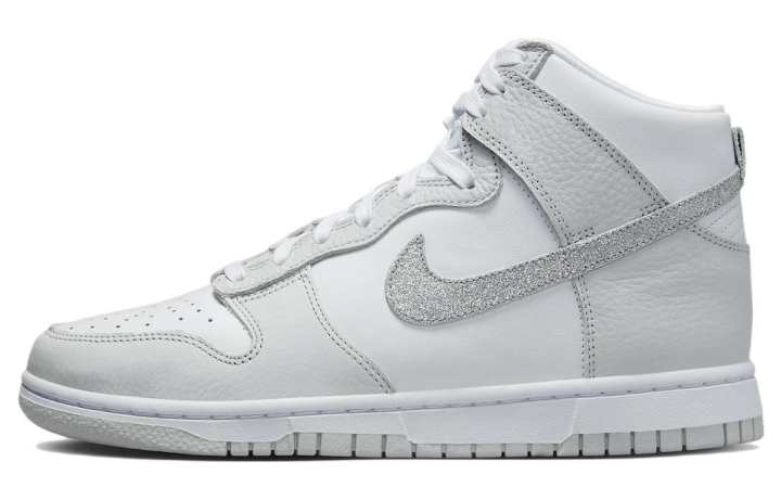 Nike Nike Dunk High Silver Glitter Swoosh Women's