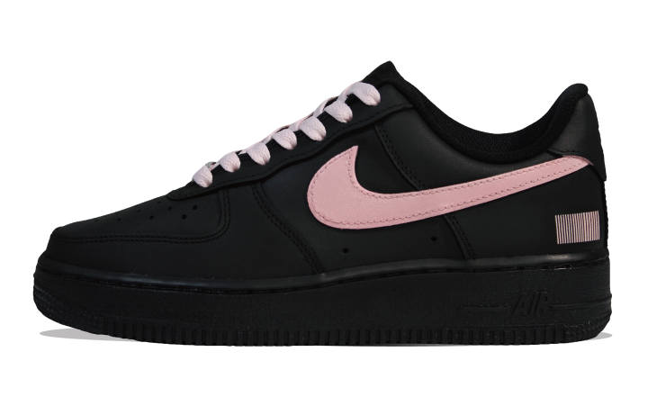 Nike Nike Air Force 1 Low top Skateboard Shoes Men's Black Pink