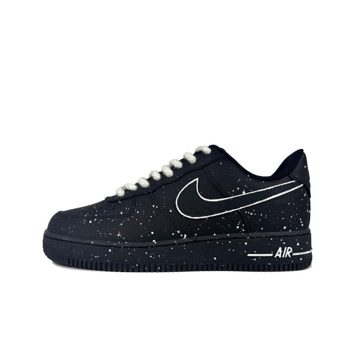 Nike Nike Air Force 1 Slip Resistant Abrasion Resistant Low top Skateboard Shoes Unisex Black