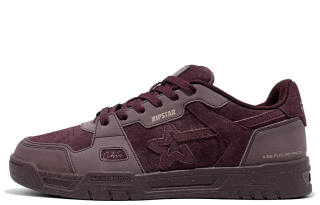 RIPSTAR SKBD Chic Mulled Wine Abrasion Resistant Abrasion Resistant Low top Skateboard Shoes Unisex Hot Red Wine