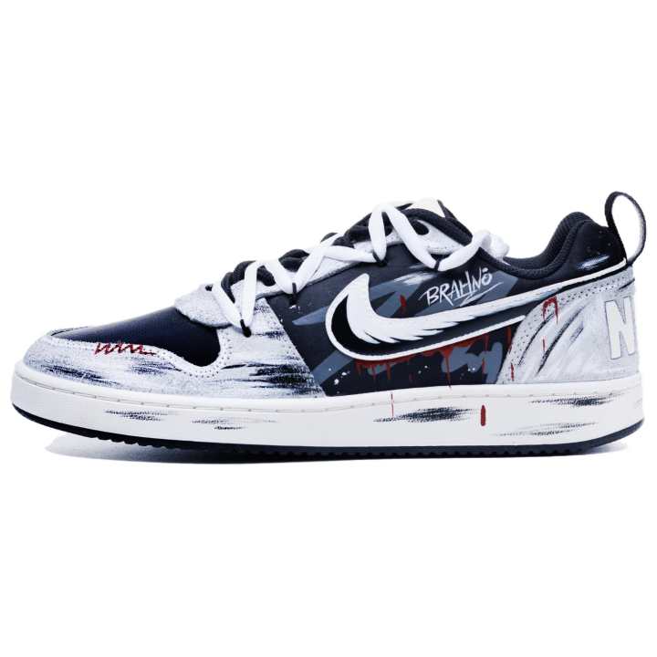 Nike Nike Court Borough Abrasion Resistant Low top Skateboard Shoes Men's Vintage Gray