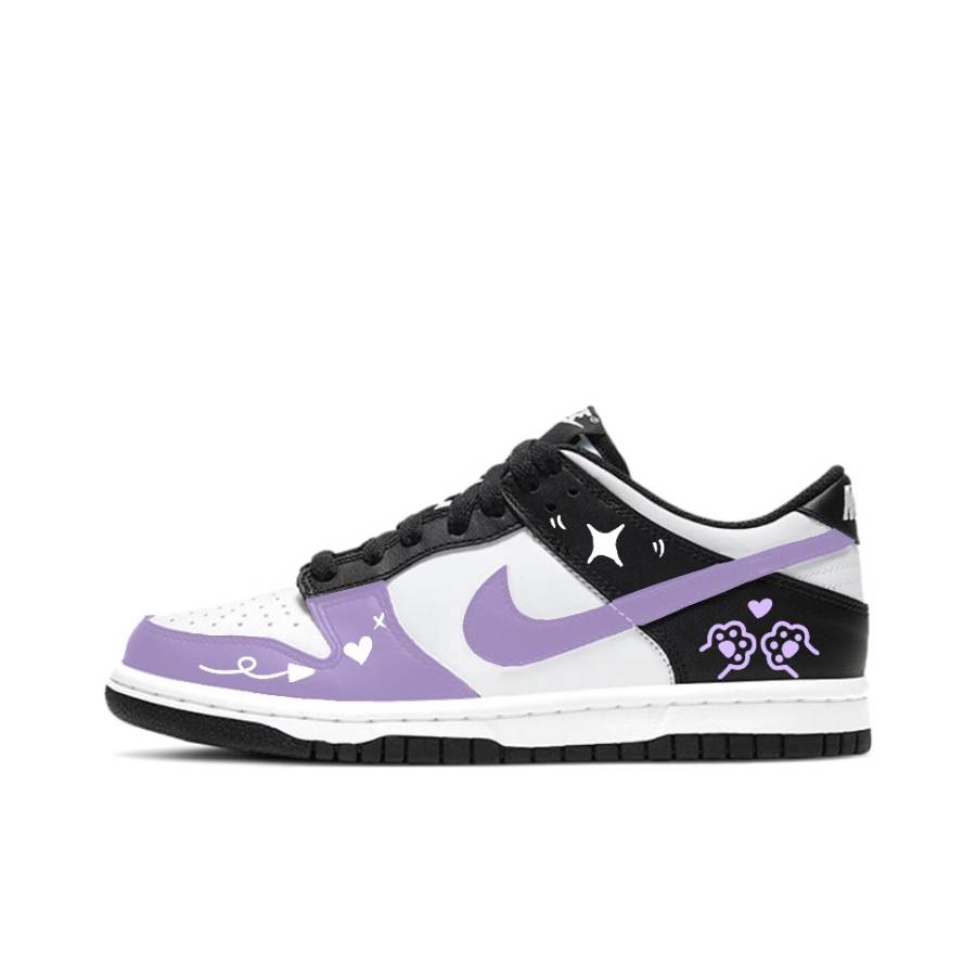 Nike Nike Dunk SB Leather Abrasion Resistant Low top Skateboard Shoes Unisex Black White