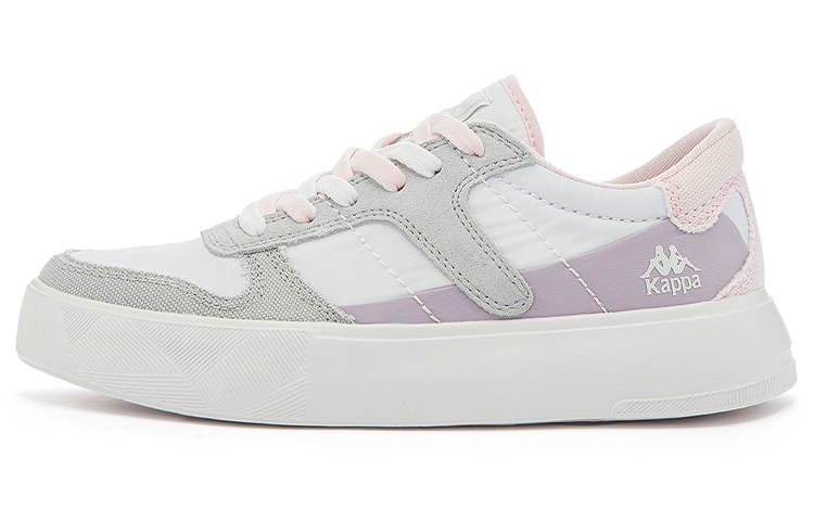 Kappa Lightweight Low top Skateboard Shoes Women's White Gray Pink