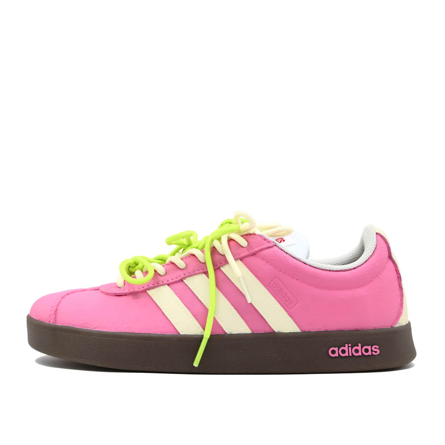 Adidas Neo Vl Court Classic Sweetheart Guava Leather Cushioning Low top Skateboard Shoes Unisex Rose Red