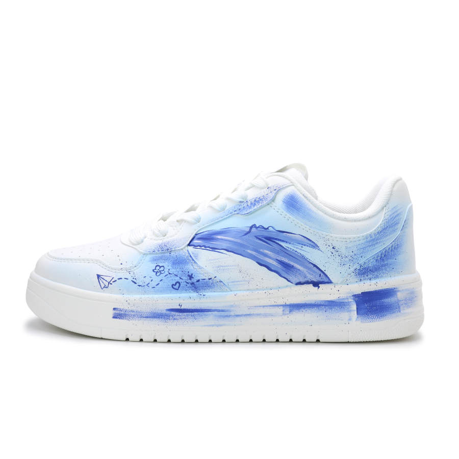 Anta Easy Cushioning Lightweight Cushioning Lightweight Low top Skateboard Shoes Unisex Blue White