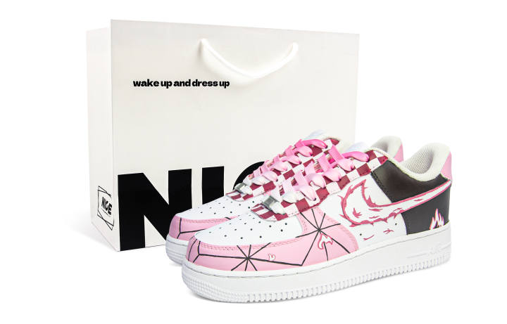 Nike Nike Air Force 1 Abrasion Resistant Low top Skateboard Shoes Unisex Pink