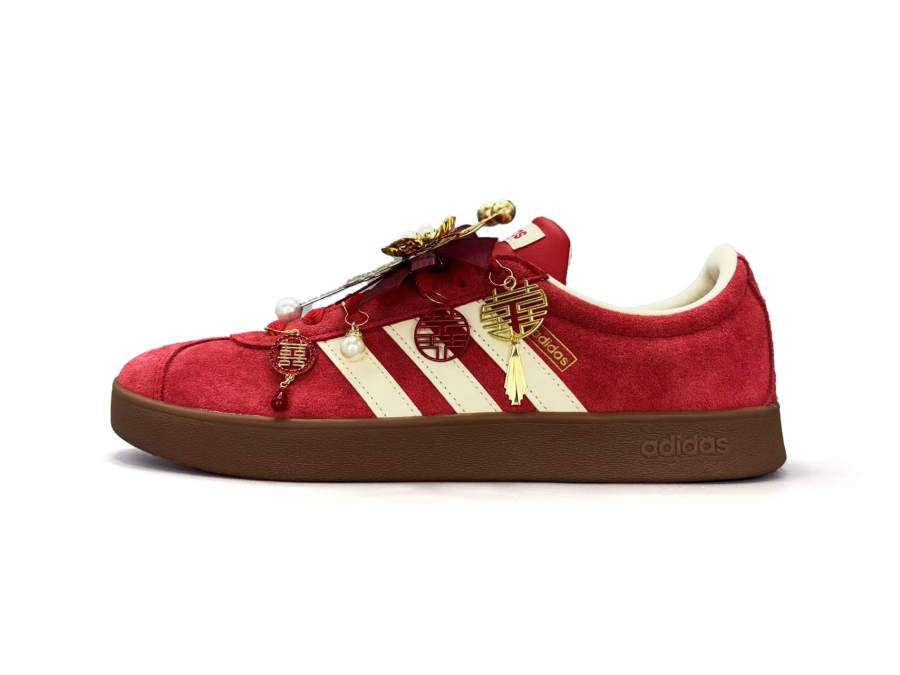 Adidas Adidas Vl Court Classic Synthetic Leather Abrasion Resistant, Lightweight, And Breathable Low top Skateboard Shoes