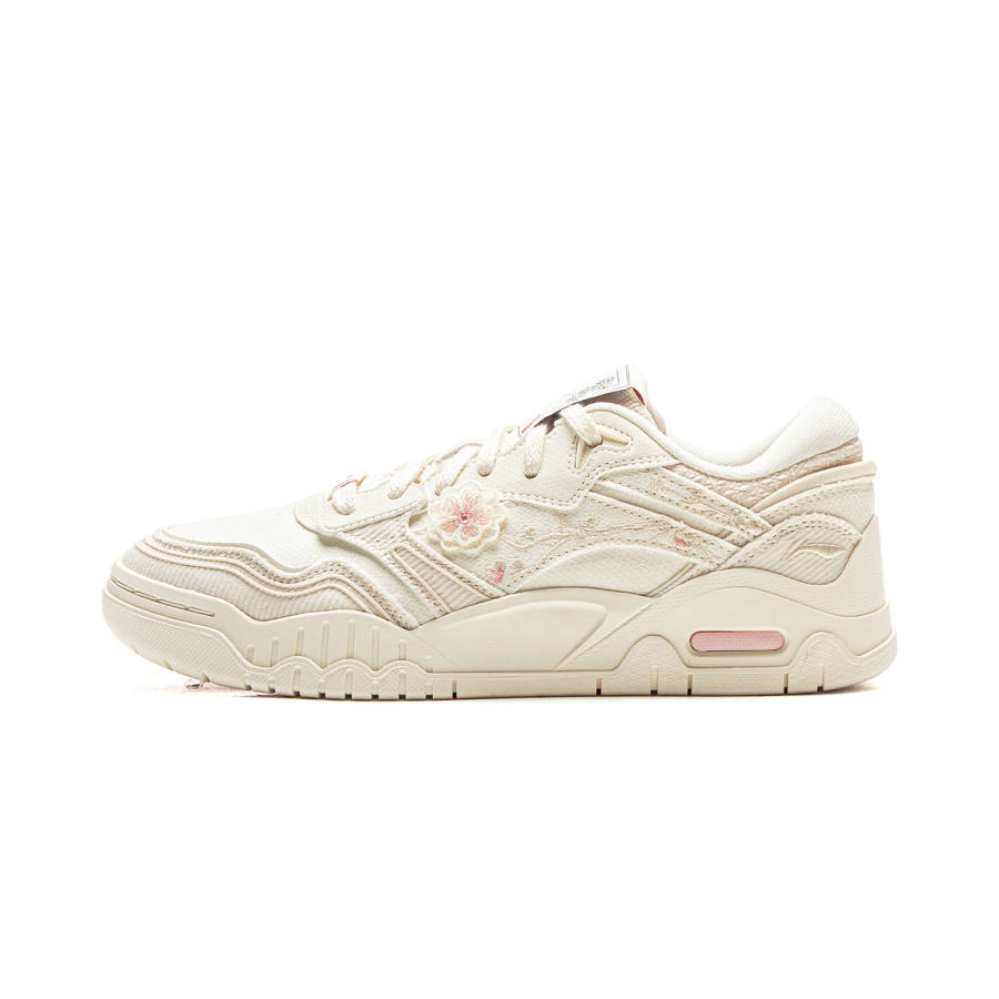 Li-Ning Li Ning x GUGONGLIANMING Moon White 3 Synthetic Leather Low top Skateboard Shoes Women's Xuan Paper White