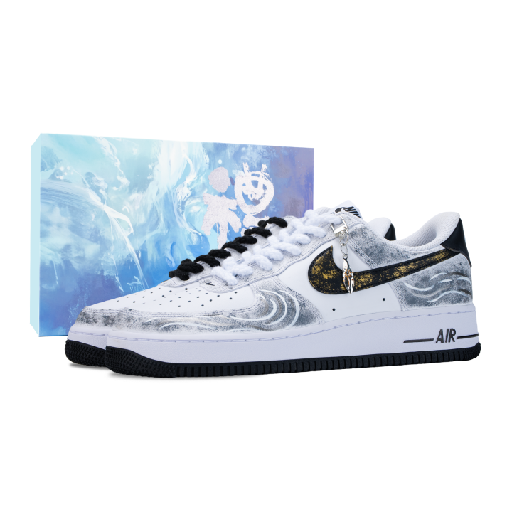Nike Nike Air Force 1 Homecoming Dreams Abrasion Resistant Low top Skateboard Shoes Men's Gray Gold