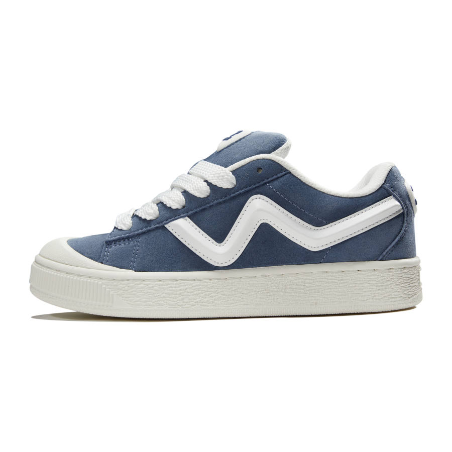 GZOZ Coverage Abrasion Resistant Low top Skateboard Shoes Unisex Haze Smoke Blue