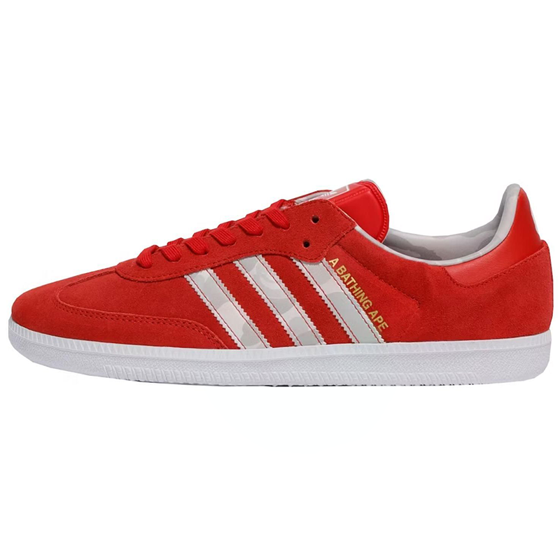 Adidas Originals Adidas Samba Low X A Bathing Ape Red