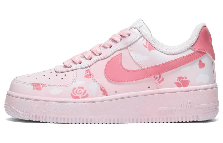 Nike Nike Air Force 1 CUS ID Low top Skateboard Shoes Women's Pink White