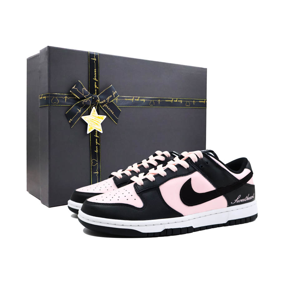 Nike Nike Dunk Sweetheart Cushioning, Wear Resistant Low top Skateboard Shoes Unisex Black Pink