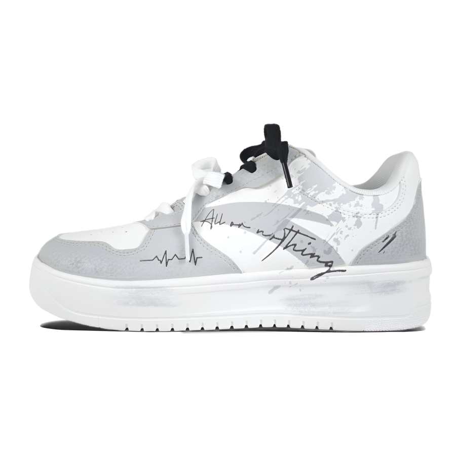 Anta Easy Low top Skateboard Shoes Unisex Gray White