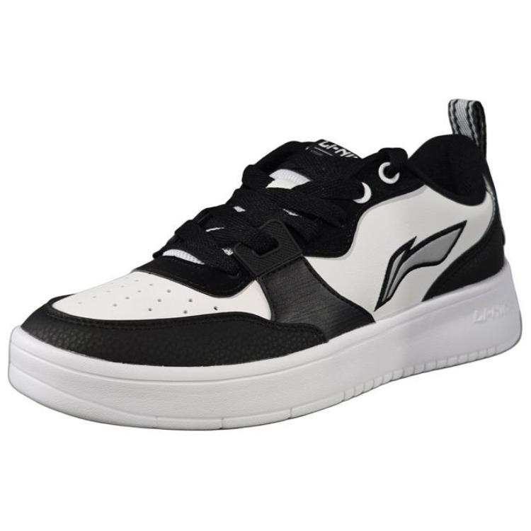 Li-Ning Li Ning Comfortable And Trendy Slip Resistant Abrasion Resistant Low top Skateboard Shoes Men's White Black
