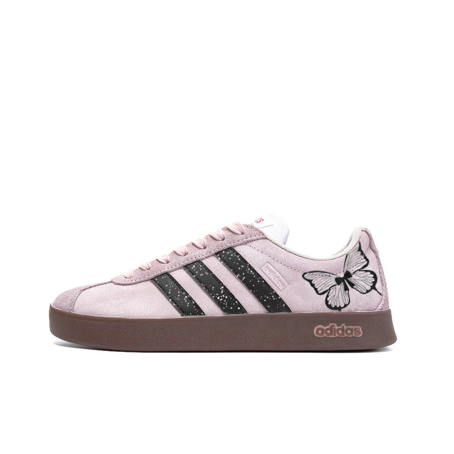 Adidas Neo Slip Resistant Abrasion Resistant Low top Skateboard Shoes Unisex Pink Black