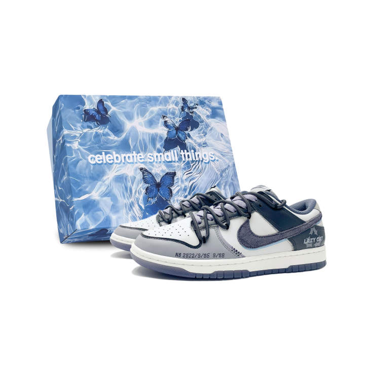 Nike Nike Dunk Slip Resistant Abrasion Resistant Low top Skateboard Shoes Men's Purple White Gray
