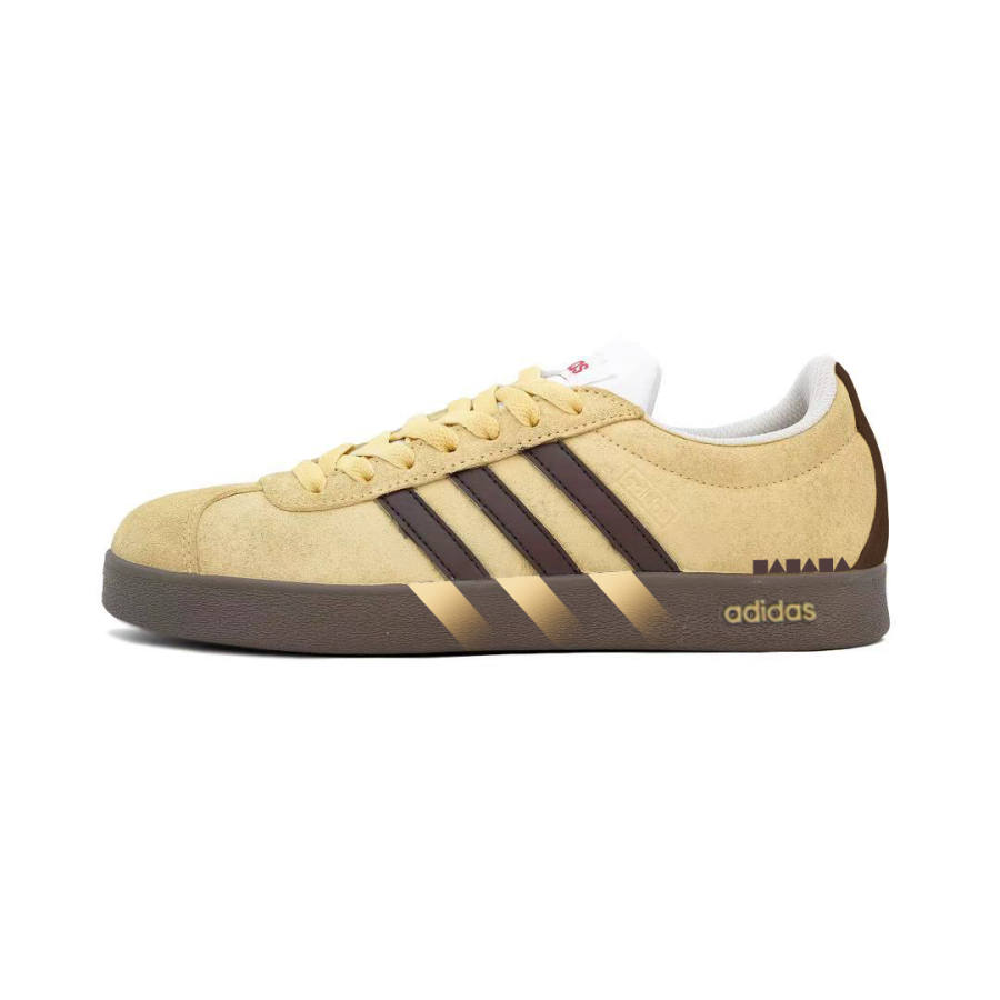 Adidas Adidas VL COURT 2.0 Skateboard Shoes Unisex Low Top Yellow/Brown